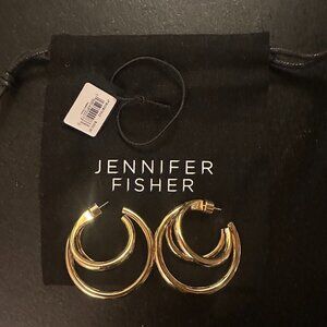 Jennifer Fisher 1.5" Triple Lilly Baby Hoops